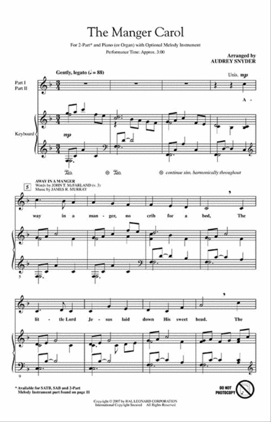 The Manger Carol 2-Part scores gallery preview page 2