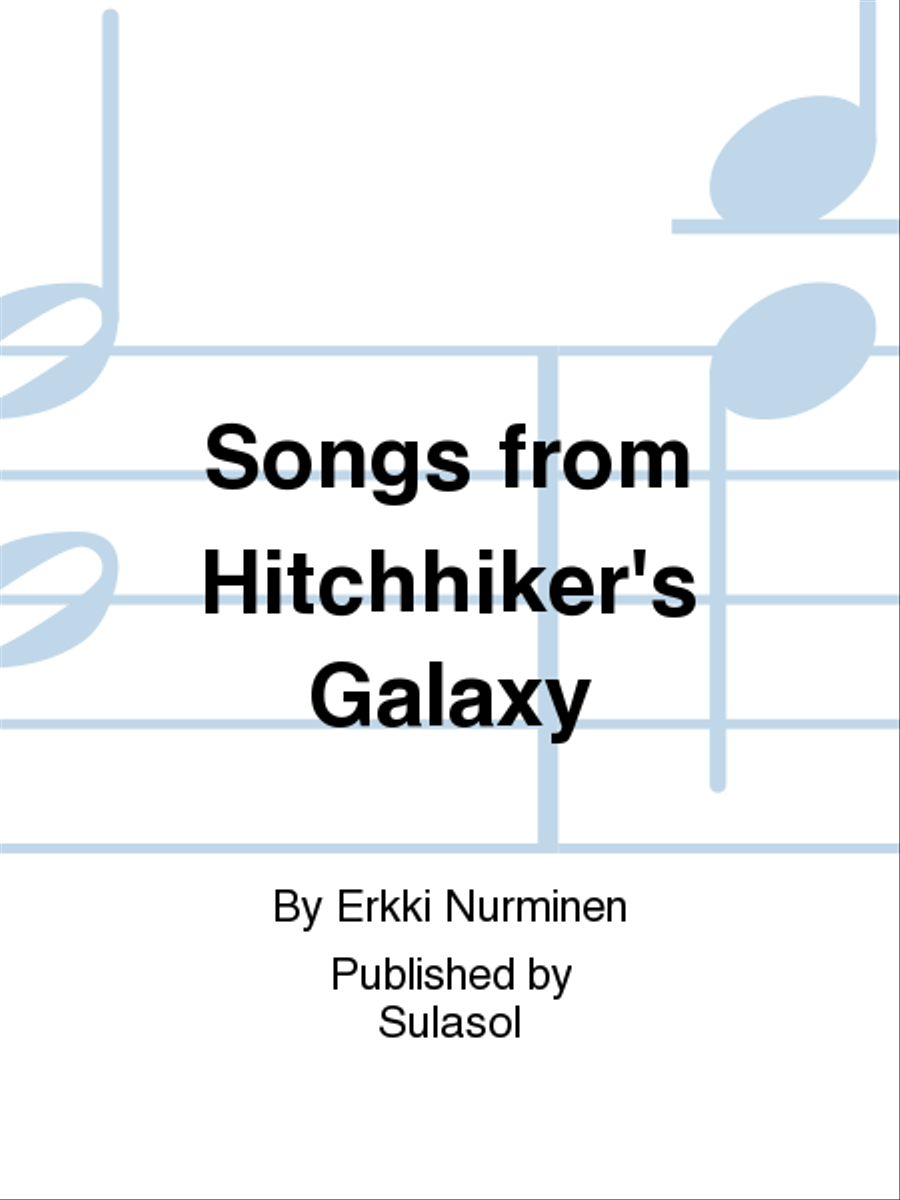 Songs from Hitchhiker's Galaxy 4-Part scores gallery preview page 1