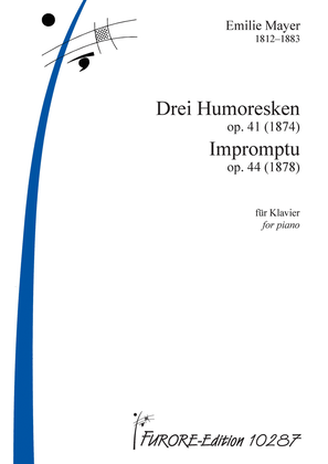 Book cover for Three Humoresks and Impromptu for piano
