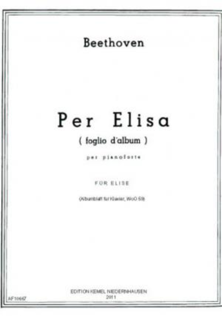 Fur Elise : Albumblatt fur Klavier, WoO 59