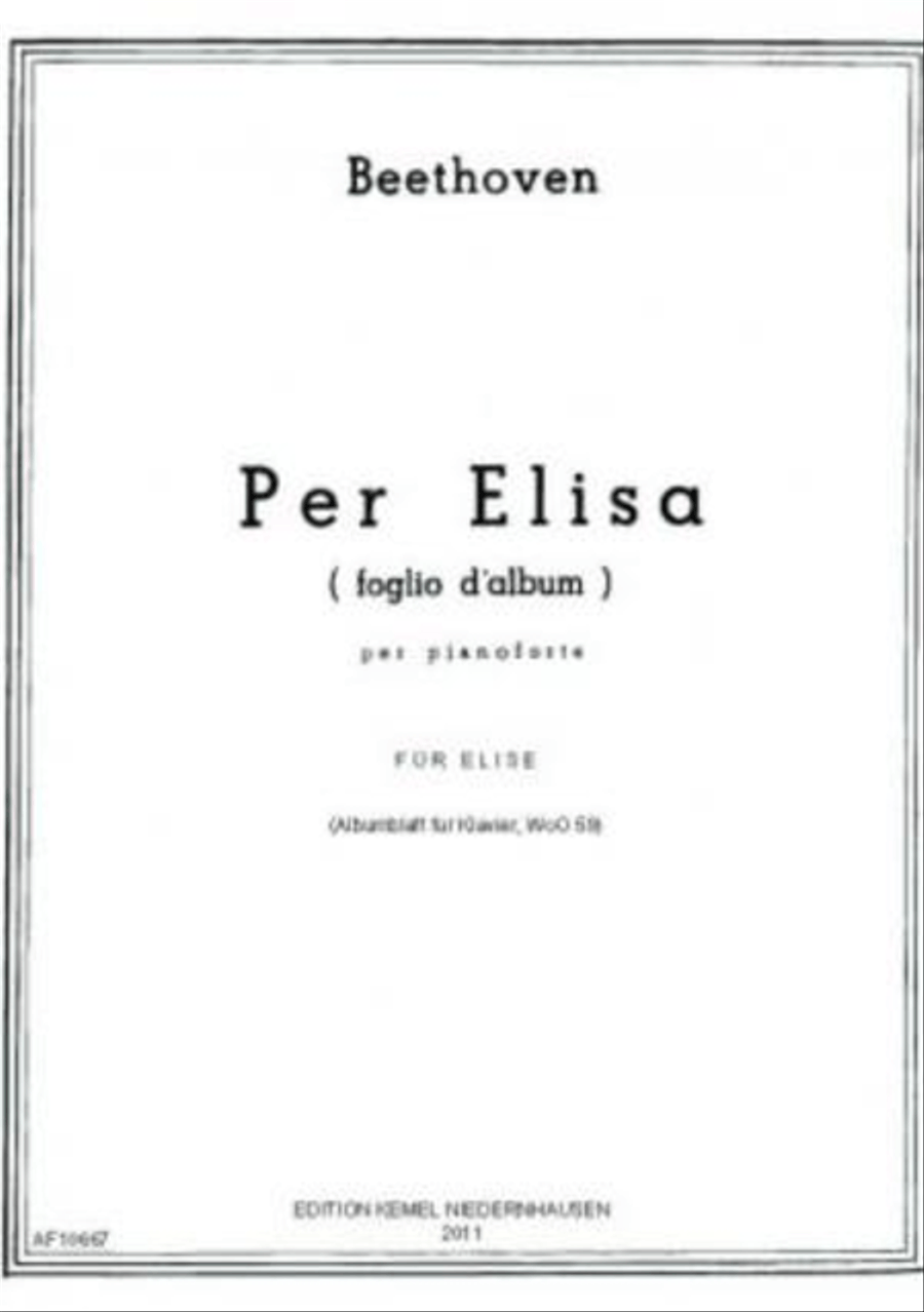 Per Elisa Piano Solo scores gallery preview page 1