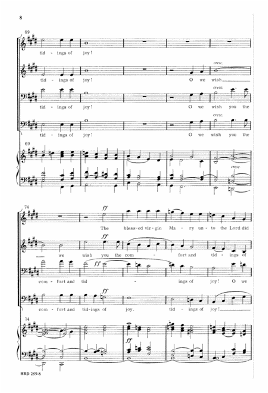 Fantasia on Christmas Carols 4-Part scores gallery preview page 9