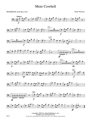 More Cowbell: (wp) 1st B-flat Trombone B.C.