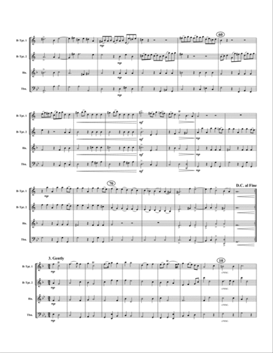 Water Music Suite Brass Quartet scores gallery preview page 5