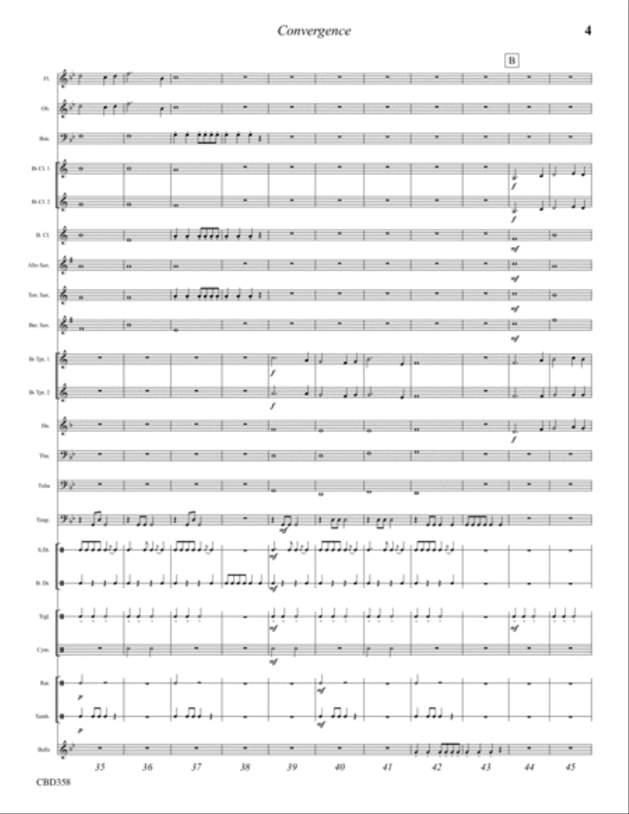 CONVERGENCE for Elementary CONCERT BAND (grade 2) Concert Band scores gallery preview page 4