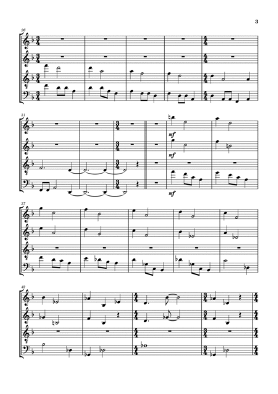 Children's Song No. 13 Woodwind Quartet scores gallery preview page 4