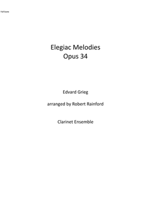 Book cover for Elegiac Melodies Op 34