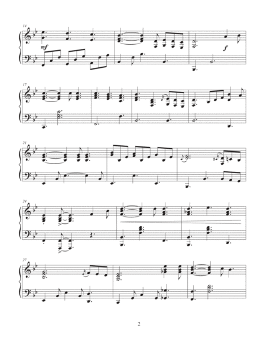 The Old Rugged Cross (On a Hill Far Away) Piano Solo scores gallery preview page 2