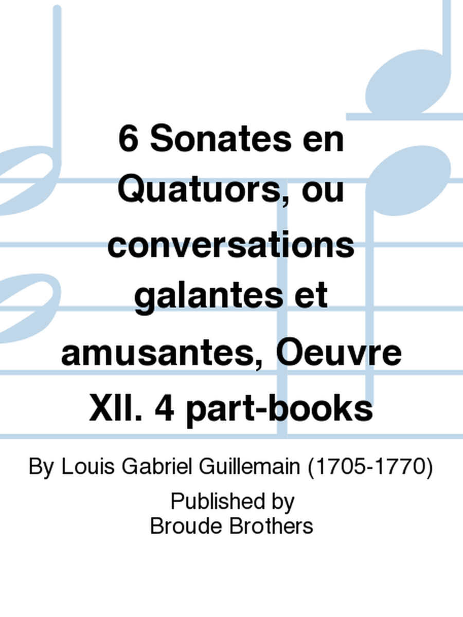 6 Sonates en Quatuors. PF 243