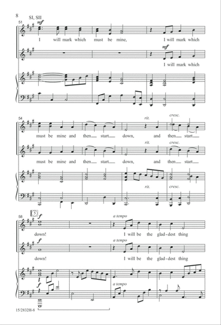 Afternoon on a Hill SSA scores gallery preview page 8