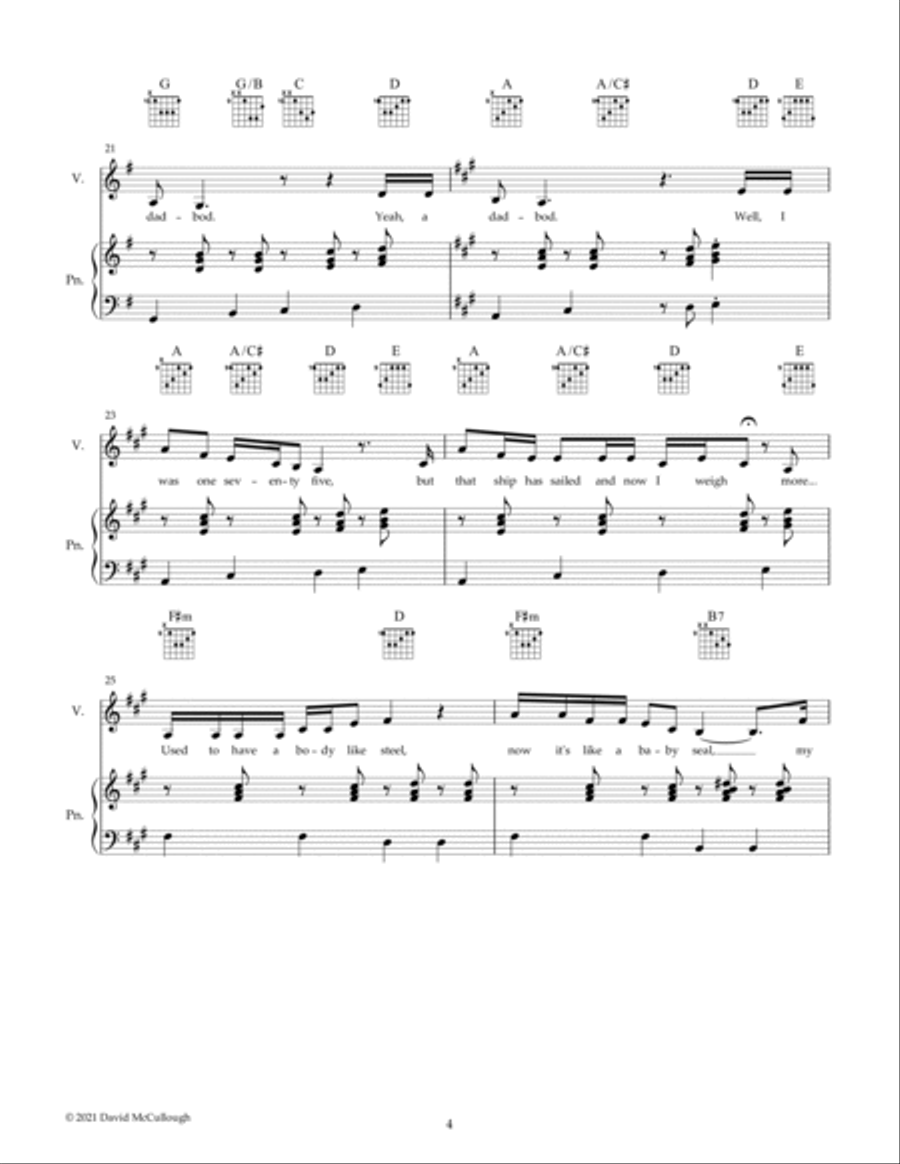 The Dad-Bod Song Voice scores gallery preview page 4