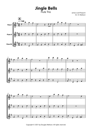 Jingle Bells sheet music for flute trio