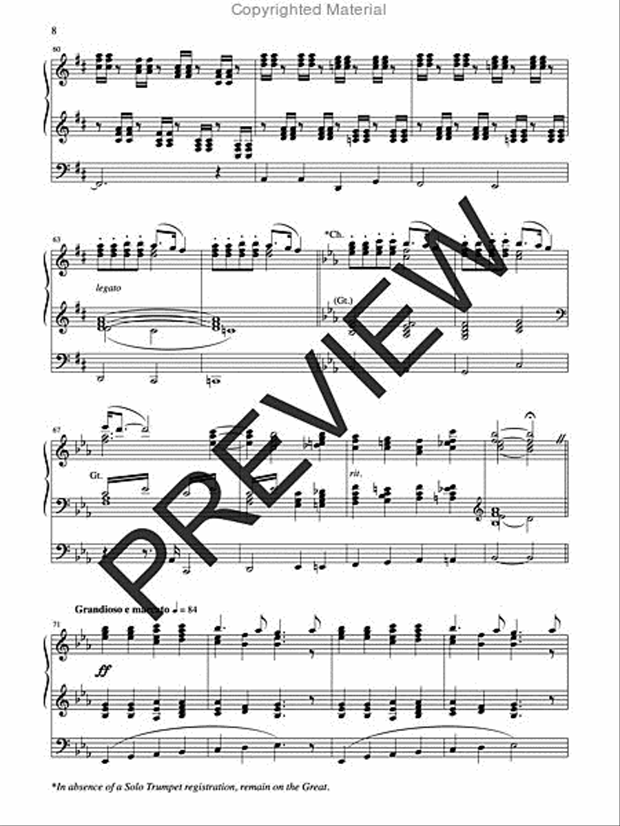 Improvisation on WE SHALL OVERCOME Organ scores gallery preview page 5