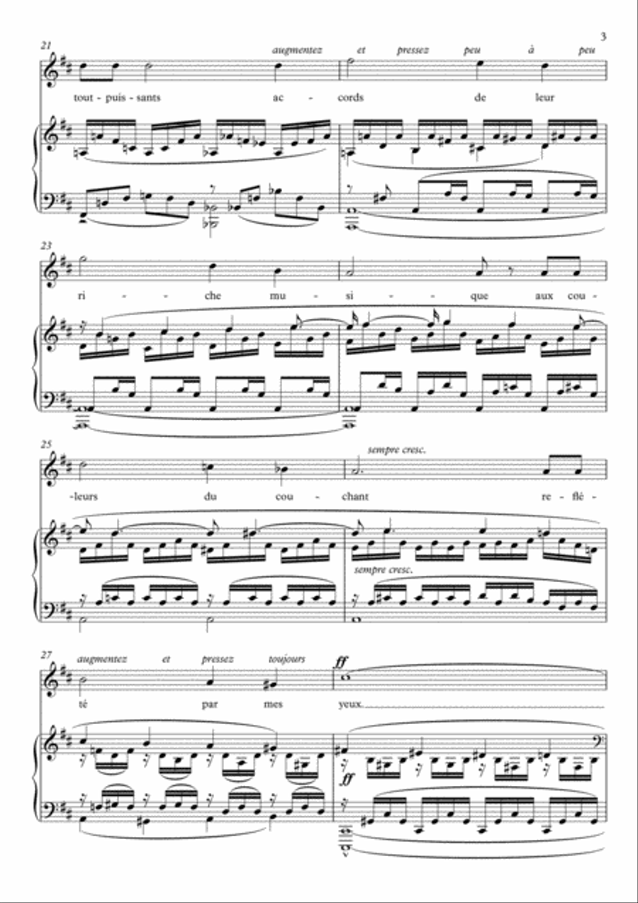 La vie antérieure (D Major) La vie antérieure (D Major) Voice scores gallery preview page 4