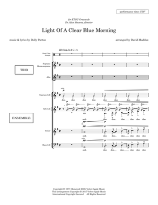 Book cover for Light Of A Clear Blue Morning