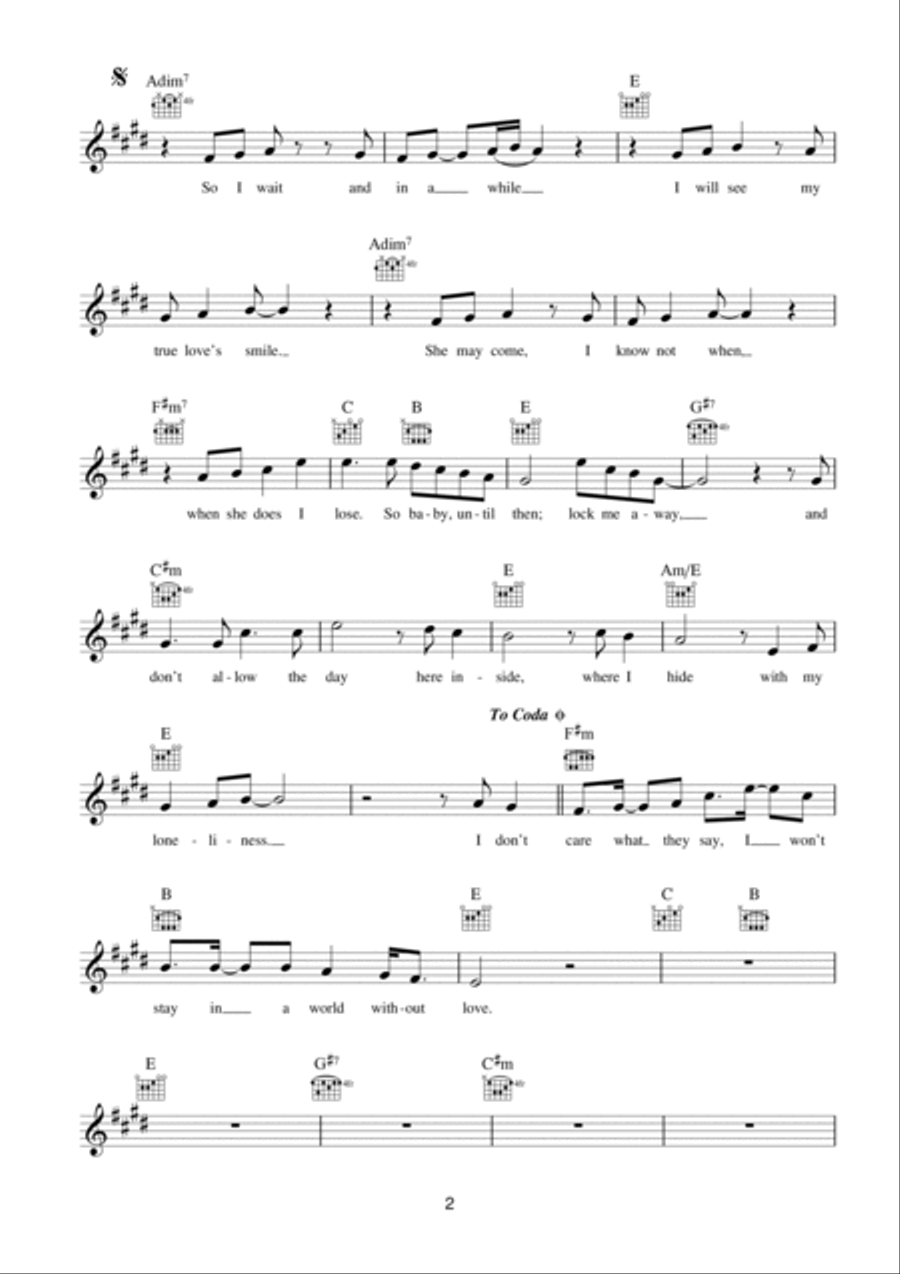World Without Love World Without Love Piano scores gallery preview page 2