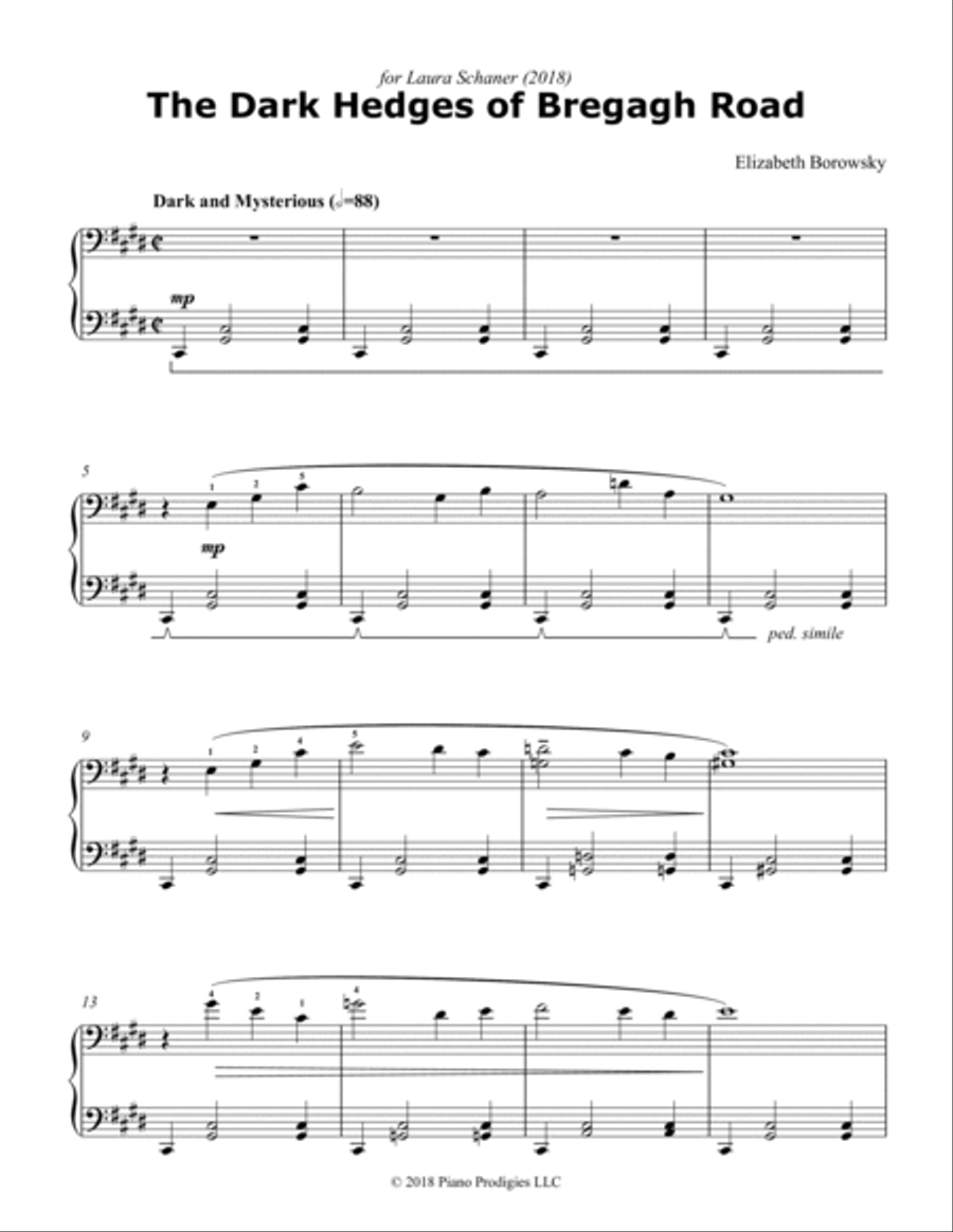 The Dark Hedges of Bregagh Road Piano Solo scores gallery preview page 3