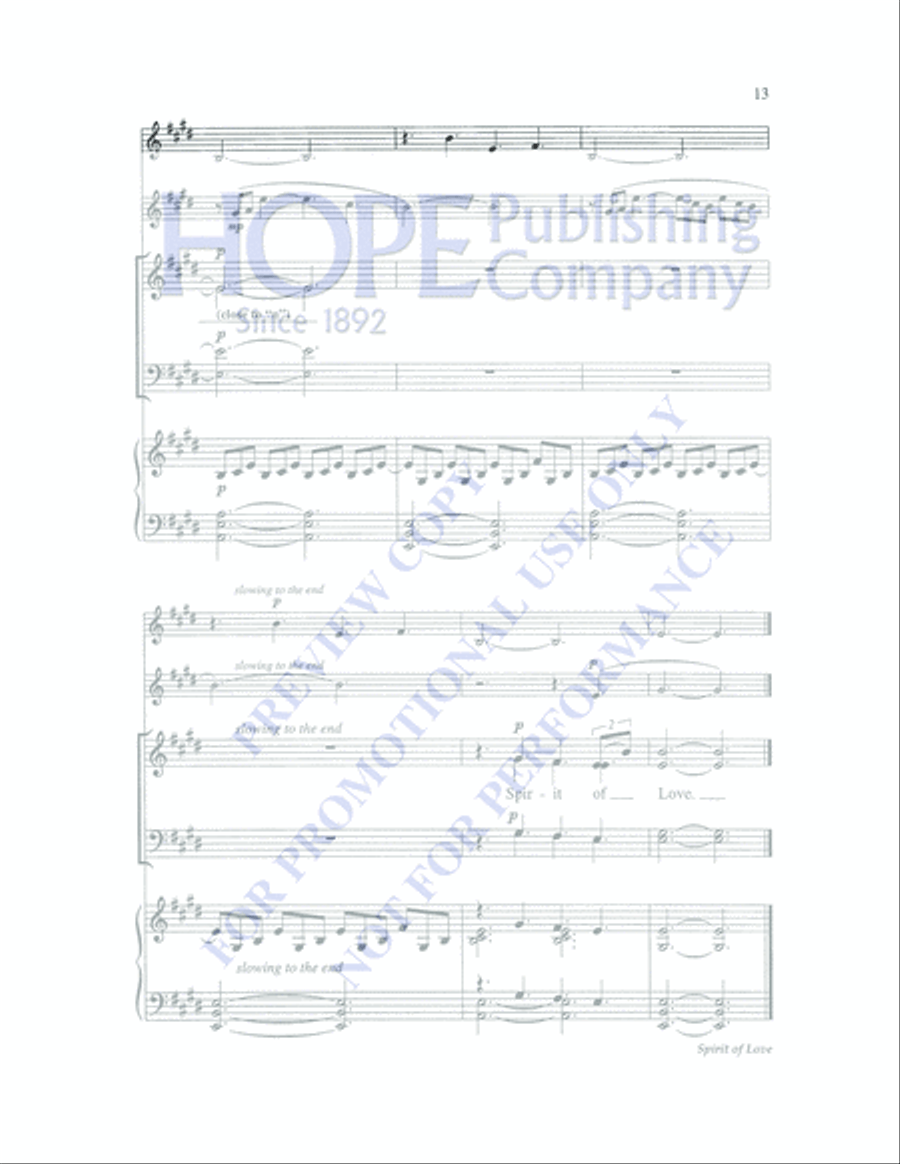 Spirit of Love 4-Part scores gallery preview page 13