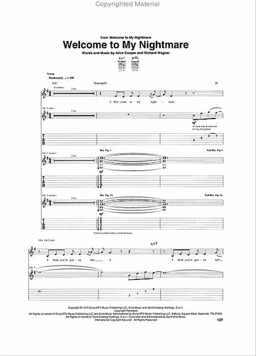 The Best of Alice Cooper The Best of Alice Cooper Electric Guitar scores gallery preview page 5