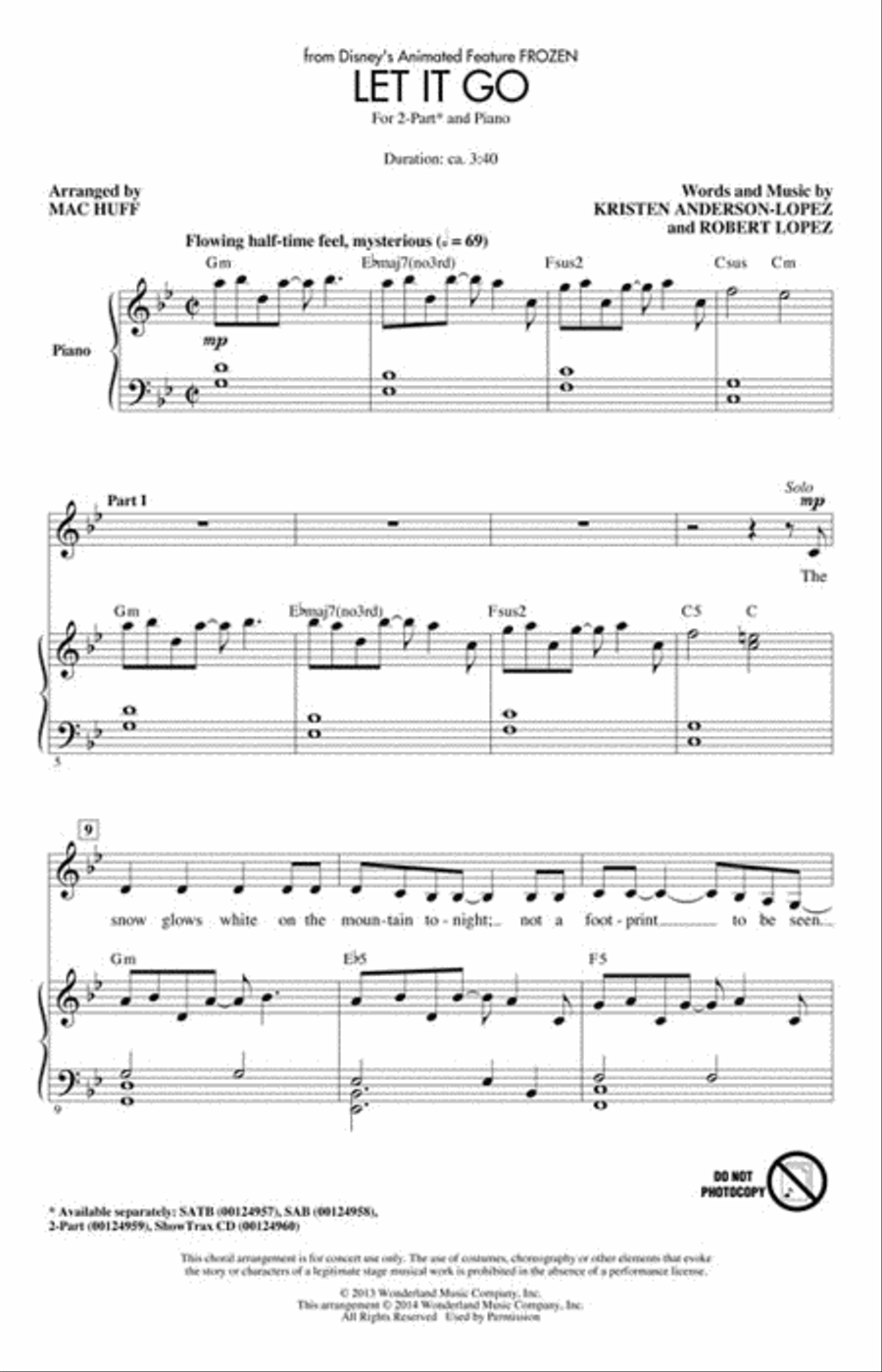 Let It Go 2-Part scores gallery preview page 2