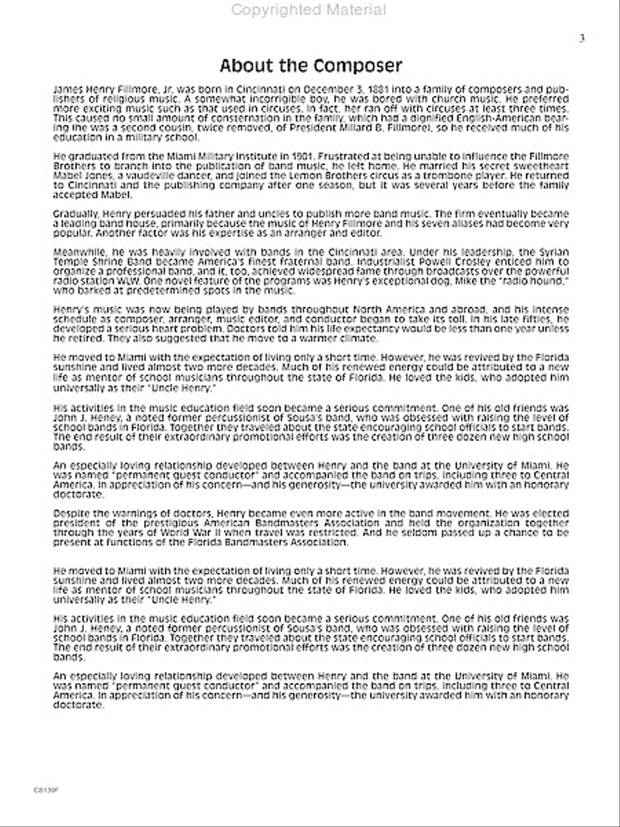 Golden Plume Concert Band scores gallery preview page 4