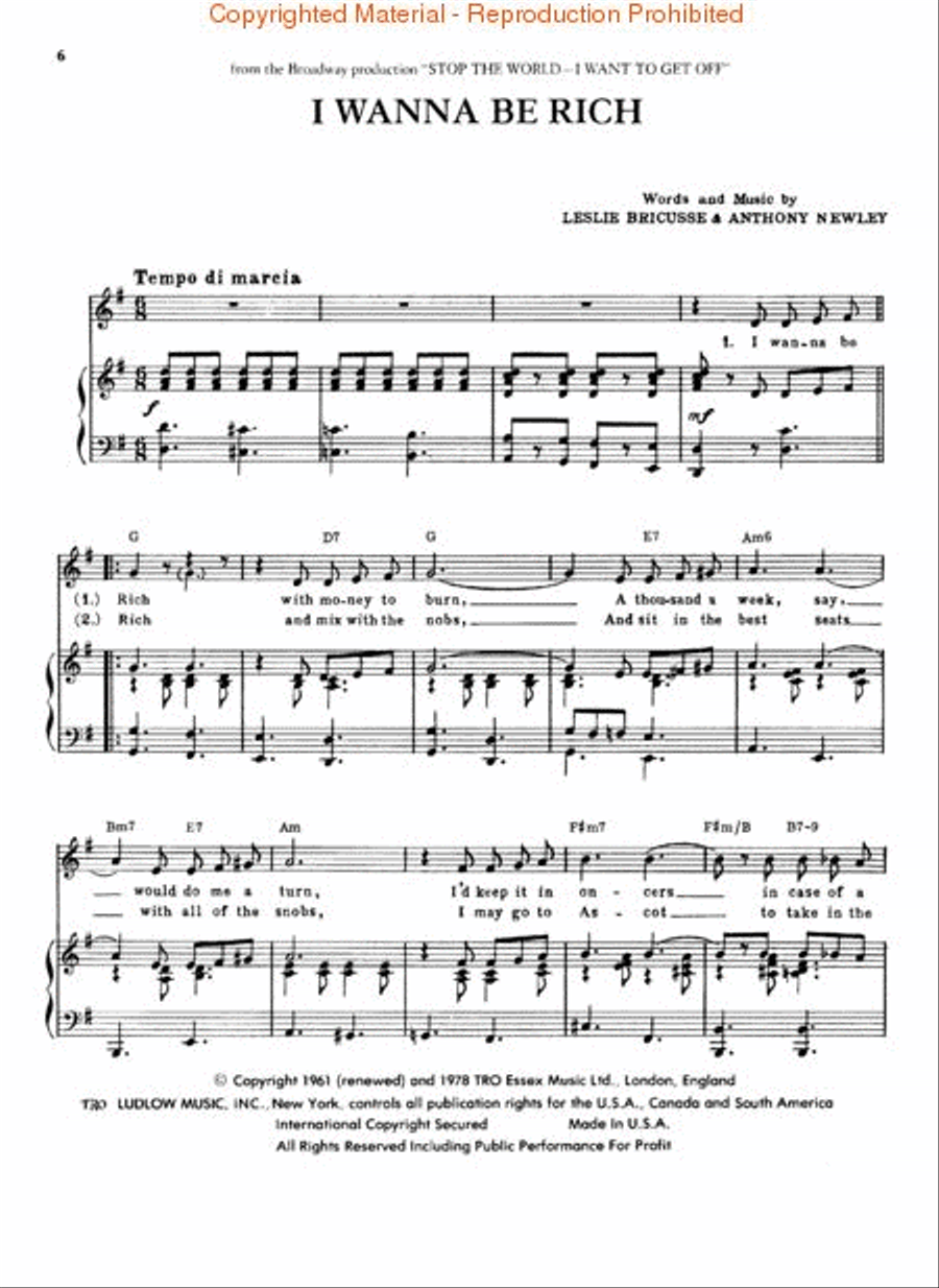 Stop the World - I Want to Get Off Piano, Vocal, Guitar scores gallery preview page 2