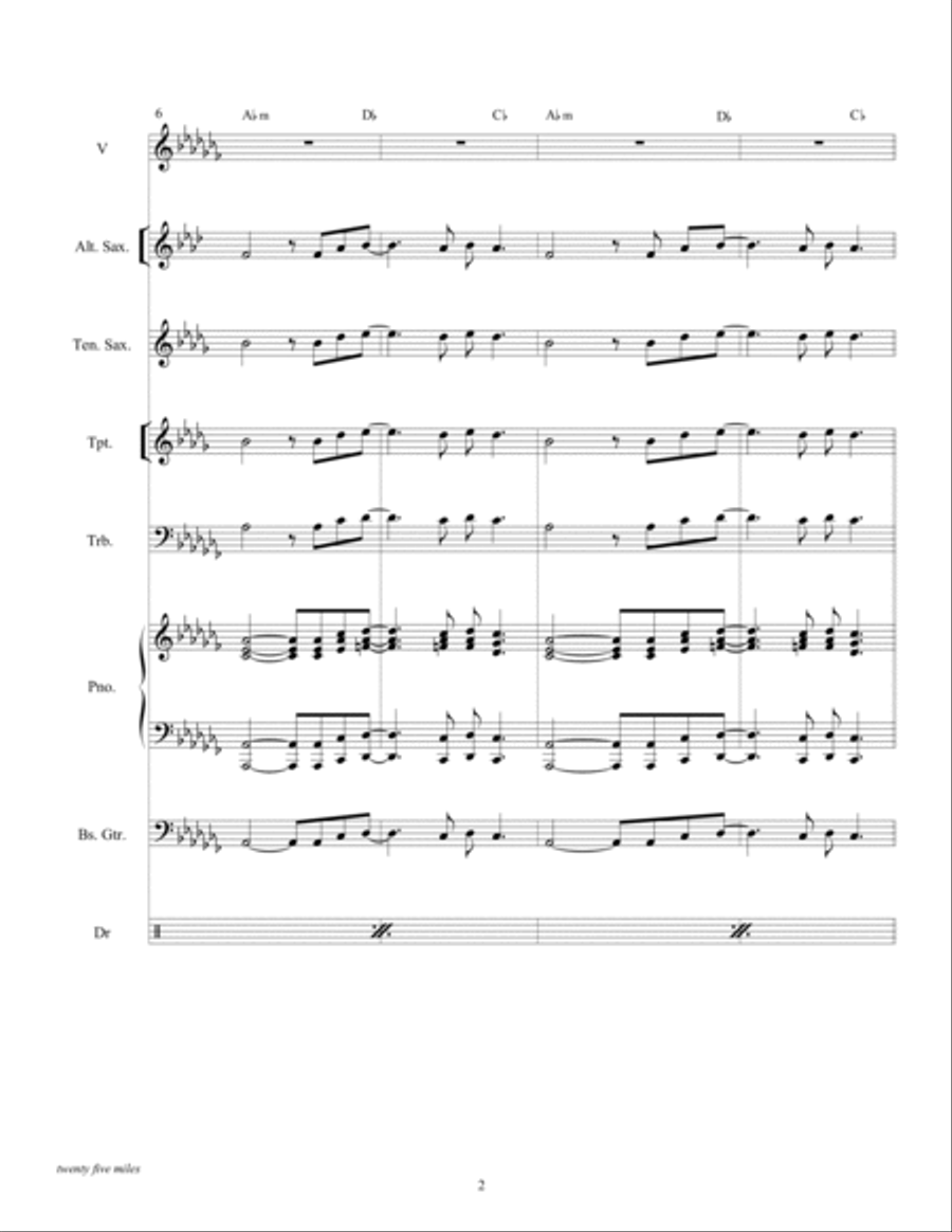 Twenty-five Miles Small Ensemble scores gallery preview page 4