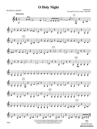 O Holy Night: B-flat Bass Clarinet