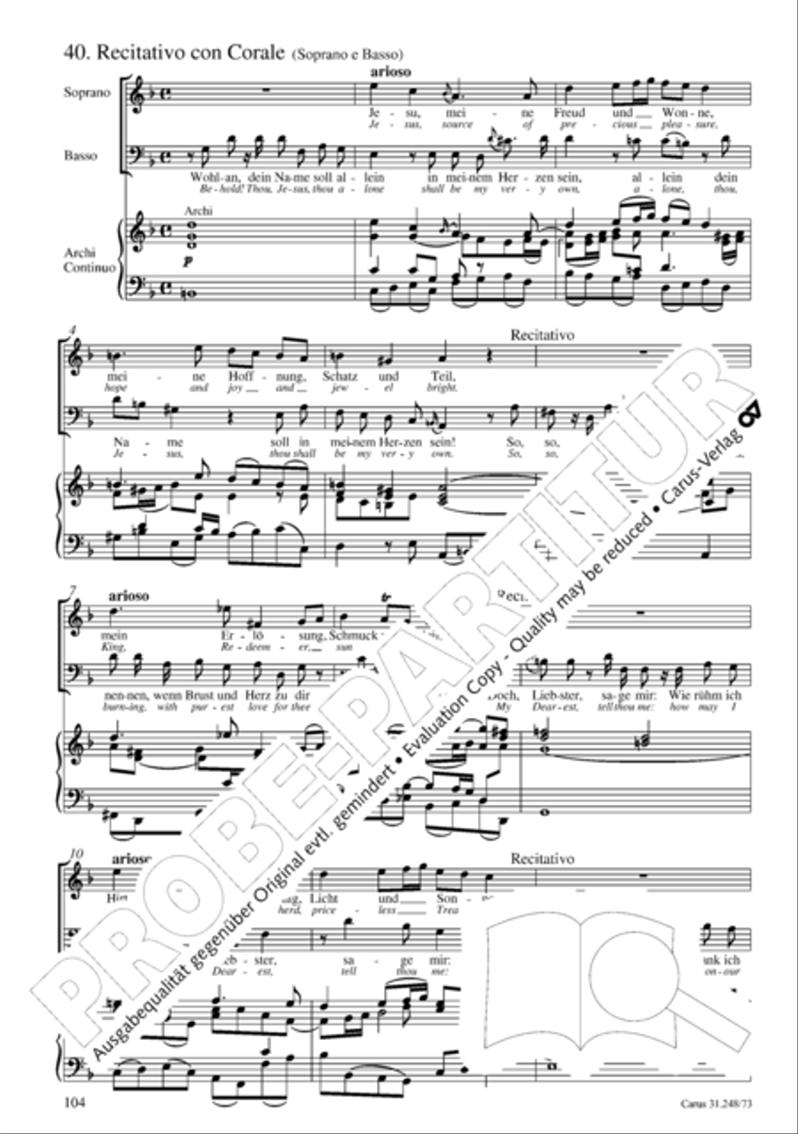Christmas Oratorio (Weihnachtsoratorium, Teile IV-VI) 4-Part scores gallery preview page 25