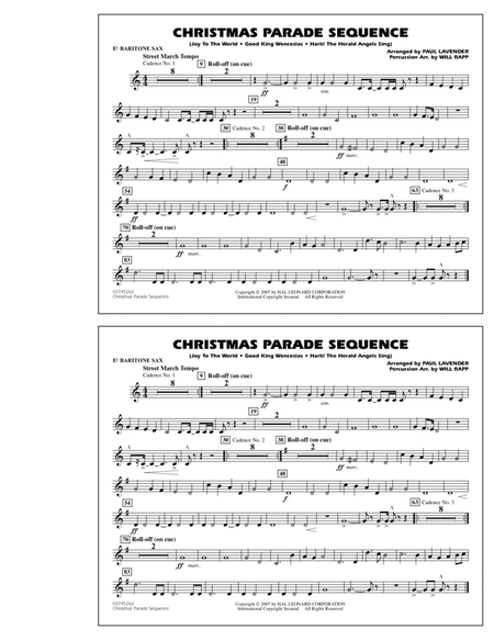 Christmas Parade Sequence - Eb Baritone Sax