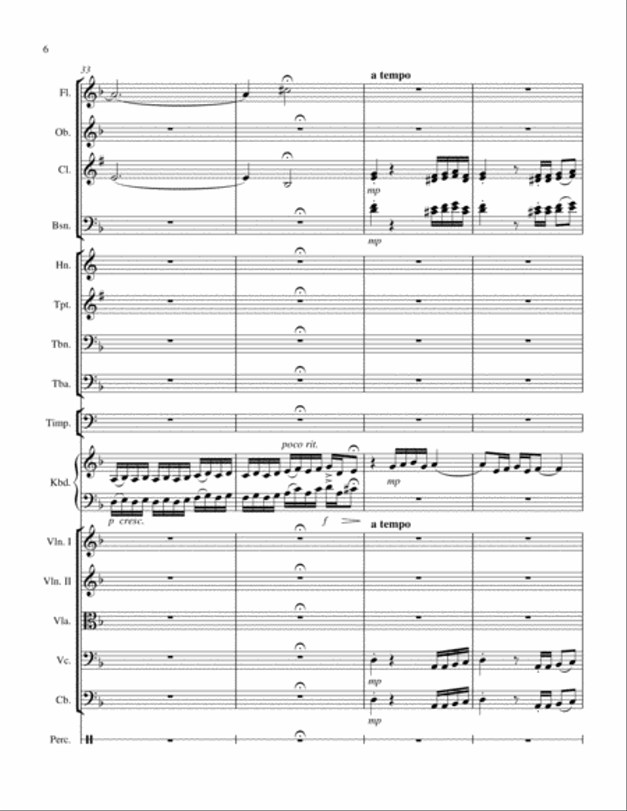 Synth Concerto #2, 1st Mov't - Andante con moto Full Orchestra scores gallery preview page 6
