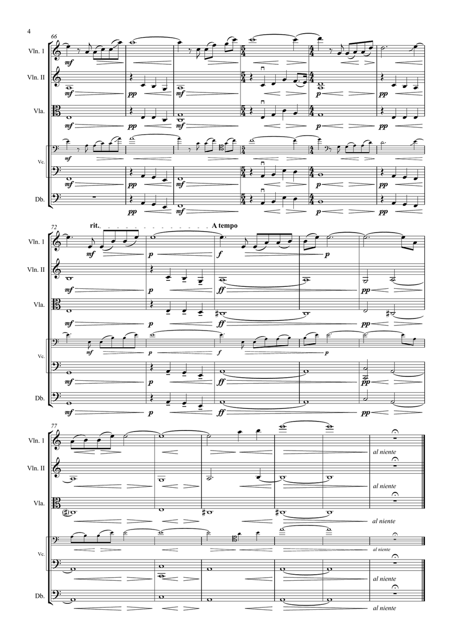 Koral & Vocalise for string orchestra or quartet String Orchestra scores gallery preview page 4