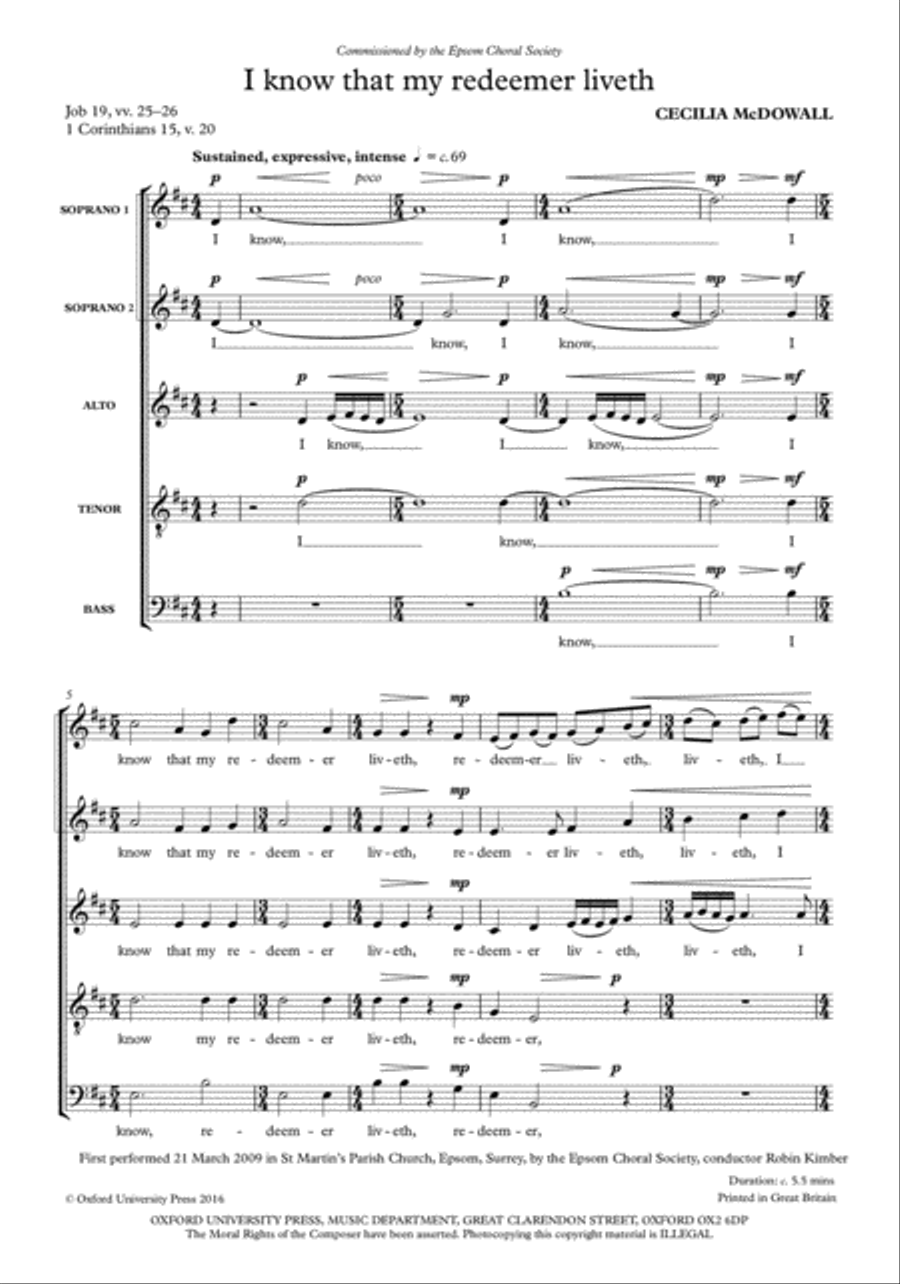 I know that my redeemer liveth SSA scores gallery preview page 2