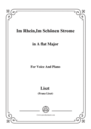 Liszt-Im Rhein,Im Schönen Strome in A flat Major,for Voice and Piano