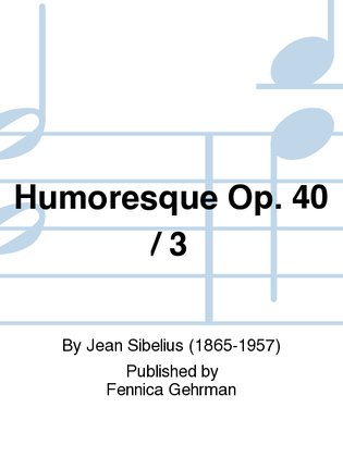 Book cover for Humoresque Op. 40 / 3