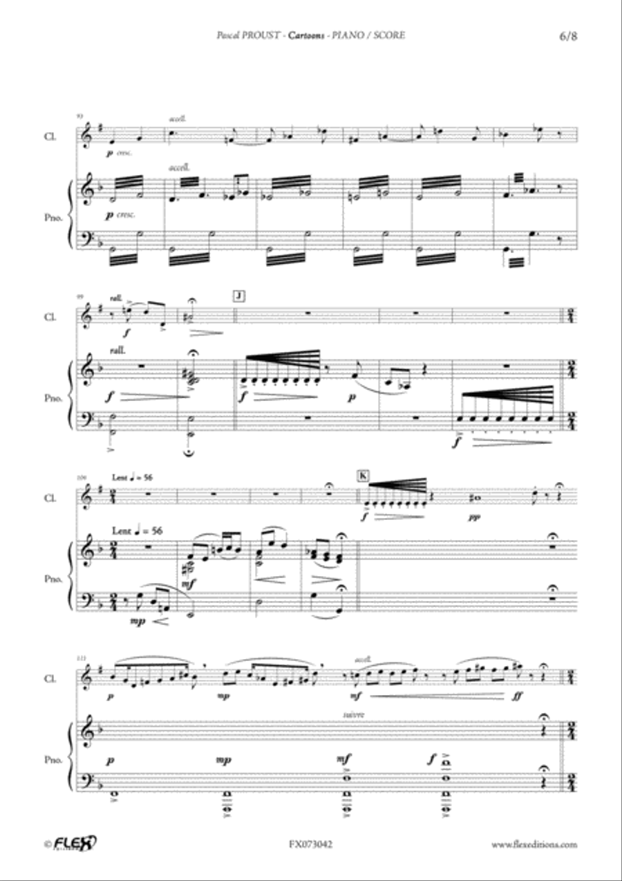 Cartoons Cartoons B-Flat Clarinet scores gallery preview page 6