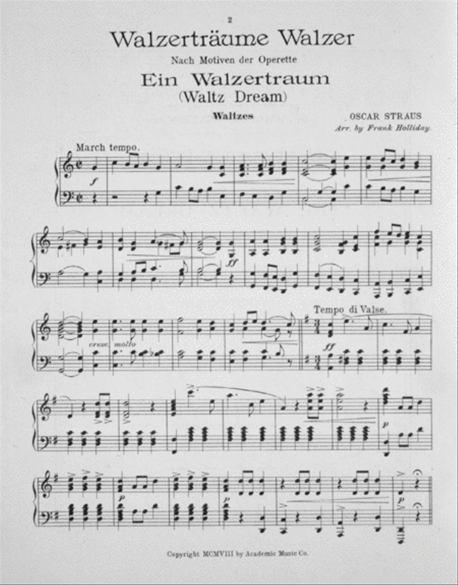 A Waltz Dream. A Viennese Operette. Selection Voice scores gallery preview page 3