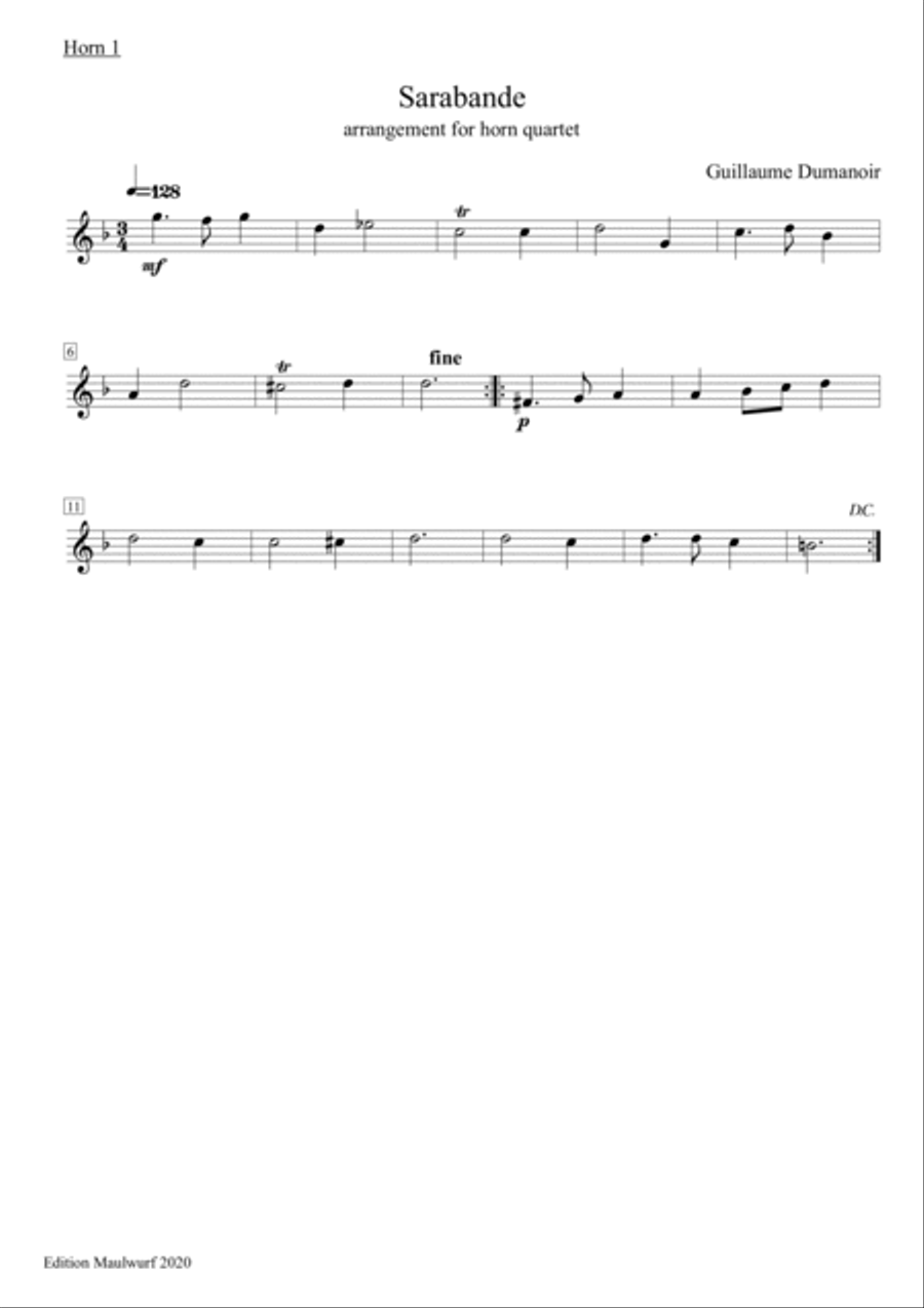 Sarabande Brass Quartet scores gallery preview page 2