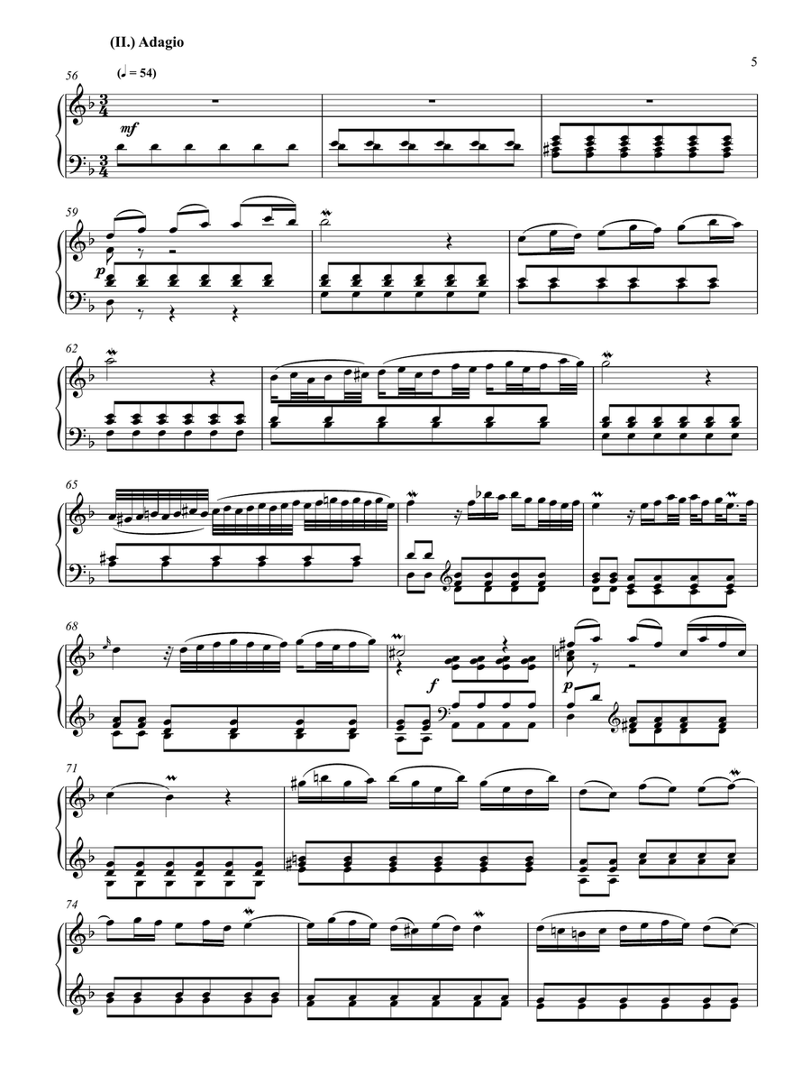J.S. Bach: Harpsichord Concerto in D Minor, BWV 974 (after Alessandro Marcello) - COMPLETE Harpsichord scores gallery preview page 6