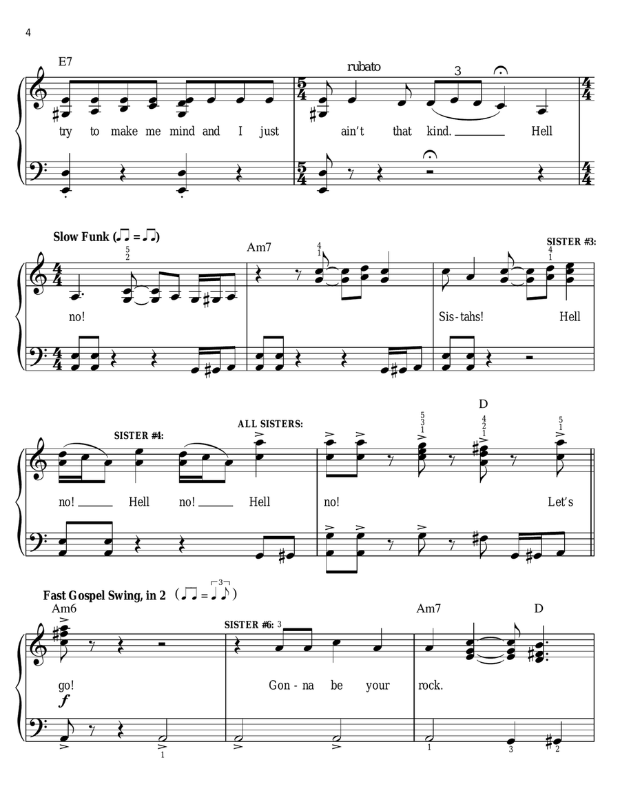 Hell No! Hell No! Voice scores gallery preview page 4