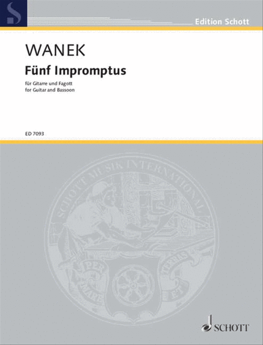 5 Impromptus for Guitar and Bassoon Bassoon scores gallery preview page 1