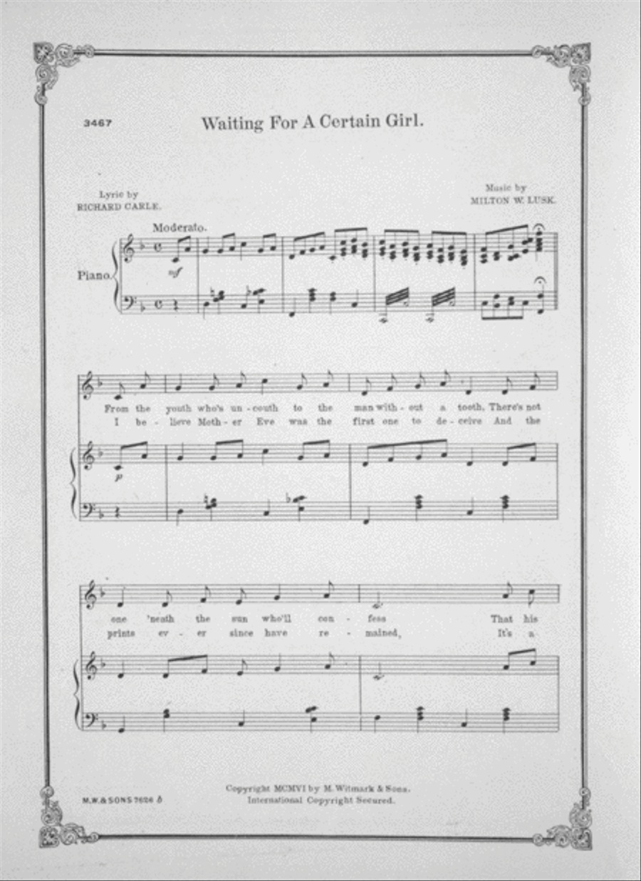 Waiting For a Certain Girl Voice scores gallery preview page 2