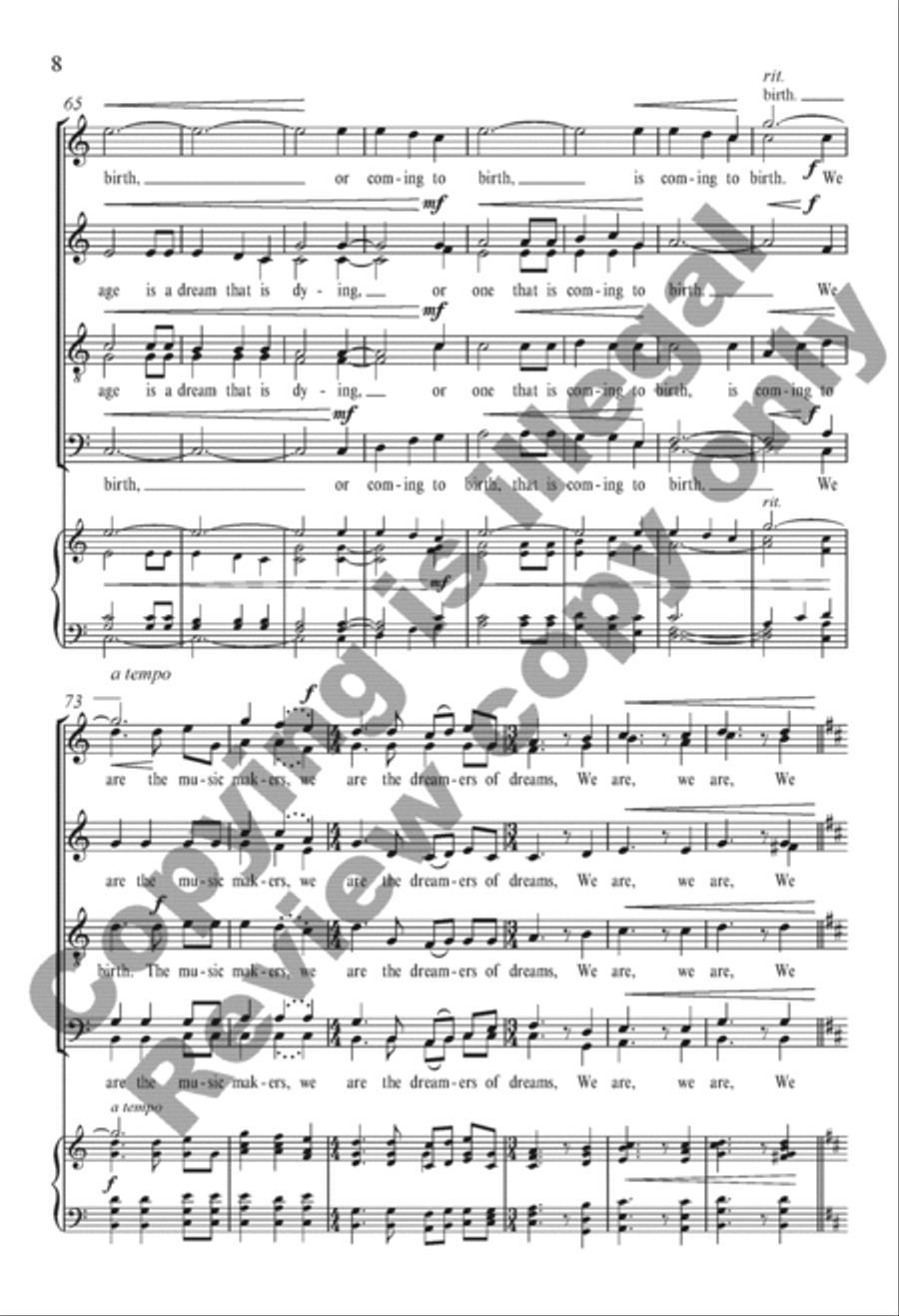 We Are the Music Makers Divisi scores gallery preview page 8