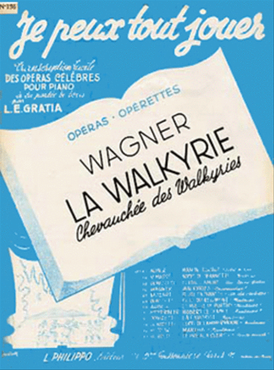 La Walkyrie - Chevauchee des Walkyries (JPTJ156) Easy Piano scores gallery preview page 1