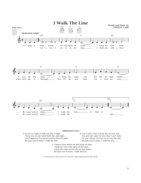I Walk The Line (from The Daily Ukulele) (arr. Liz and Jim Beloff)