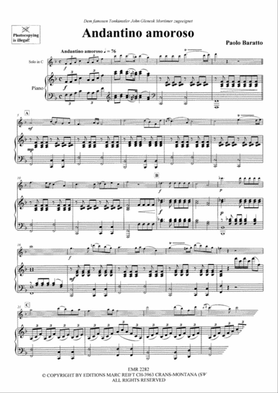 Andantino Amoroso Andantino Amoroso Bassoon Solo scores gallery preview page 3