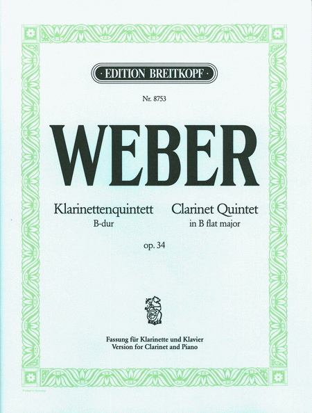 Klarinettenquintett B-dur op. 34