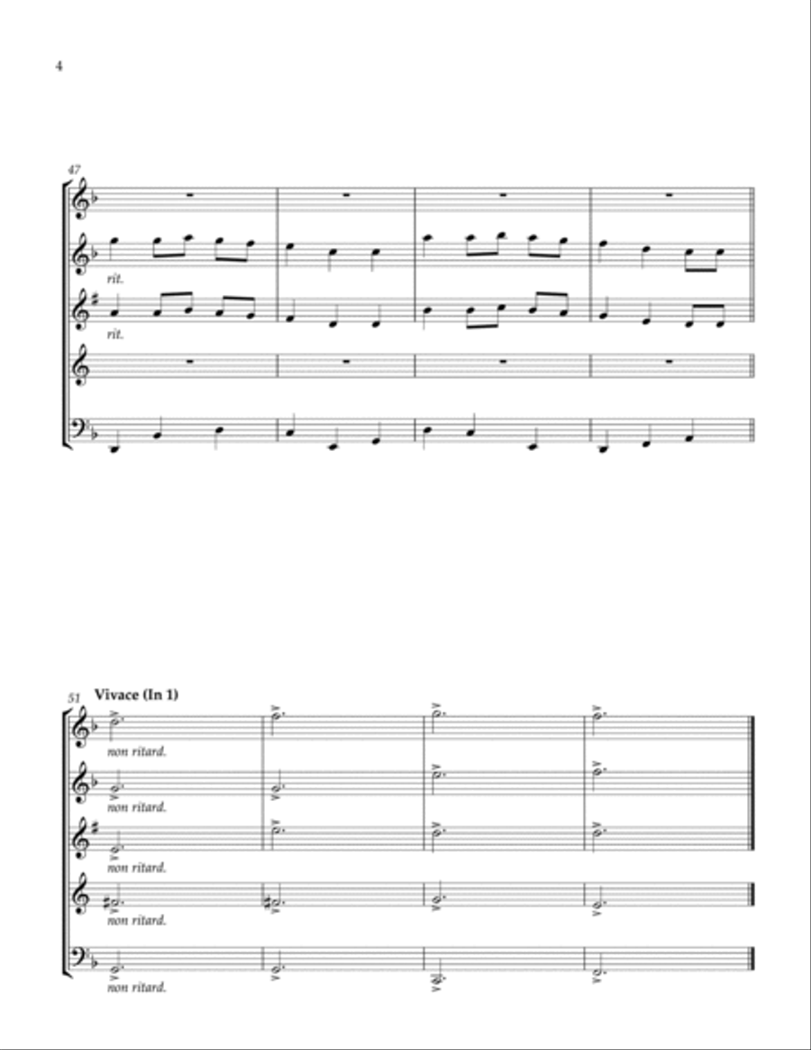 We Wish You A Merry Christmas Woodwind Quintet scores gallery preview page 6