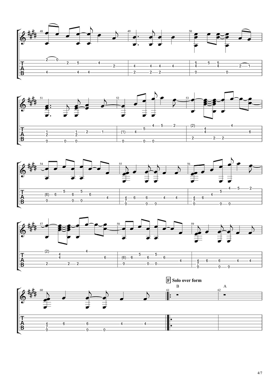 So Far Away Acoustic Guitar scores gallery preview page 4