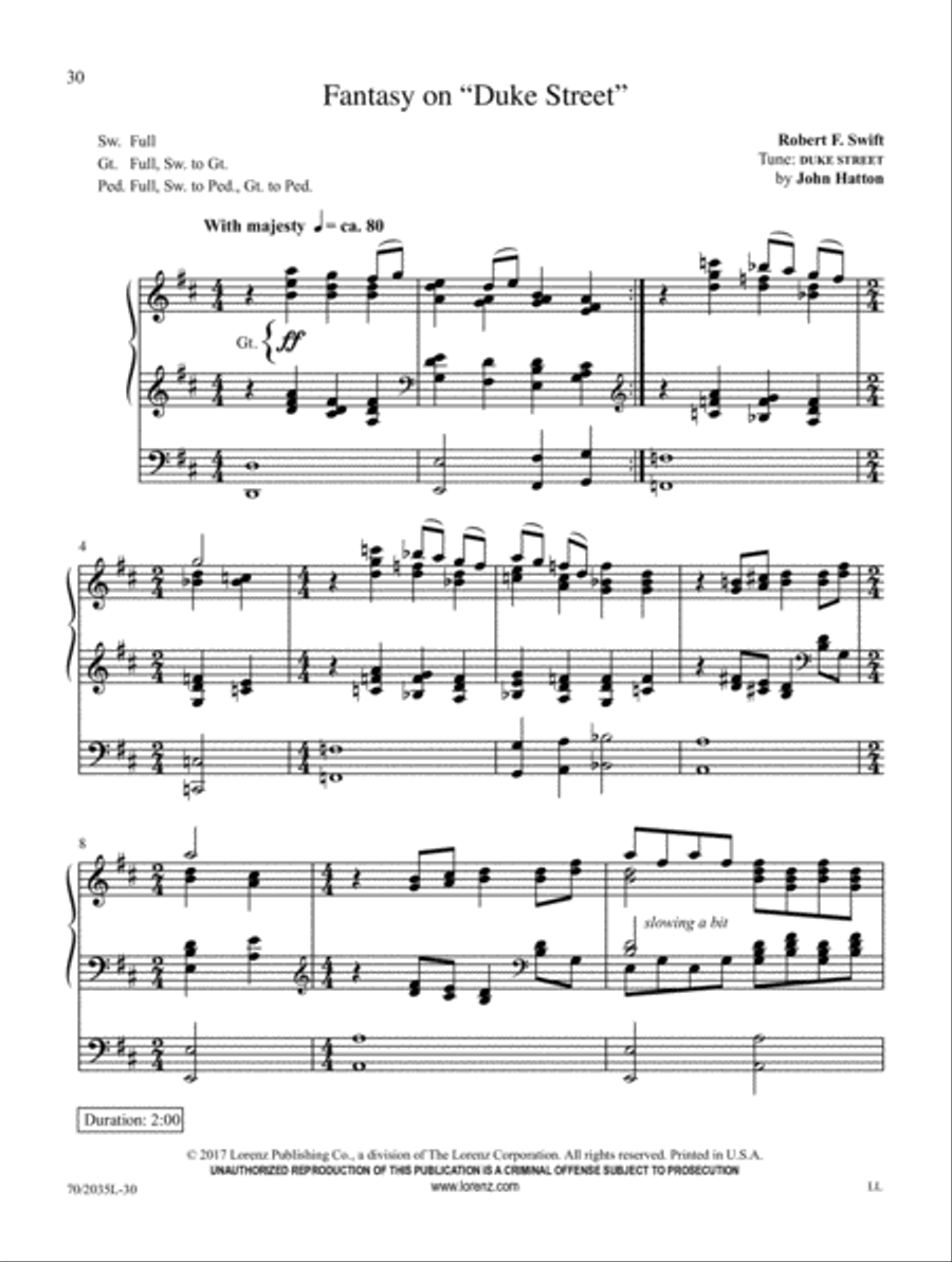 Roof-Raising Hymns Organ Solo scores gallery preview page 6